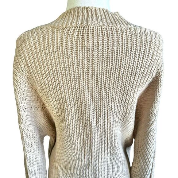 Nine 1 Eight Open Front Knit Sweater Cardigan Tan - Picture 11 of 15